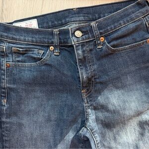 GAP Women's Dark Blue Baby Boot Mid Rise Jeans